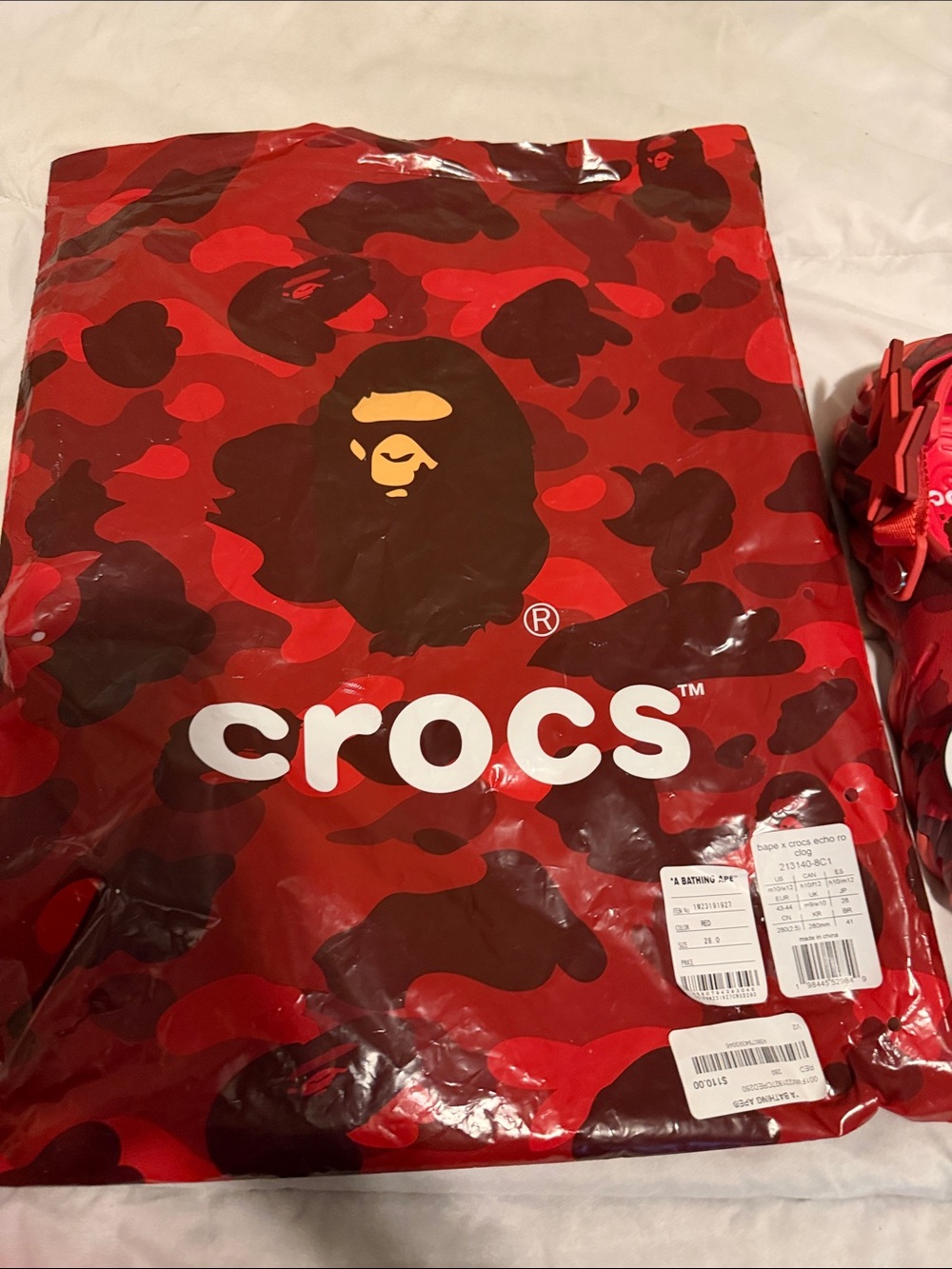 CROCS Red and Dark Red Camo Collaboration Pack